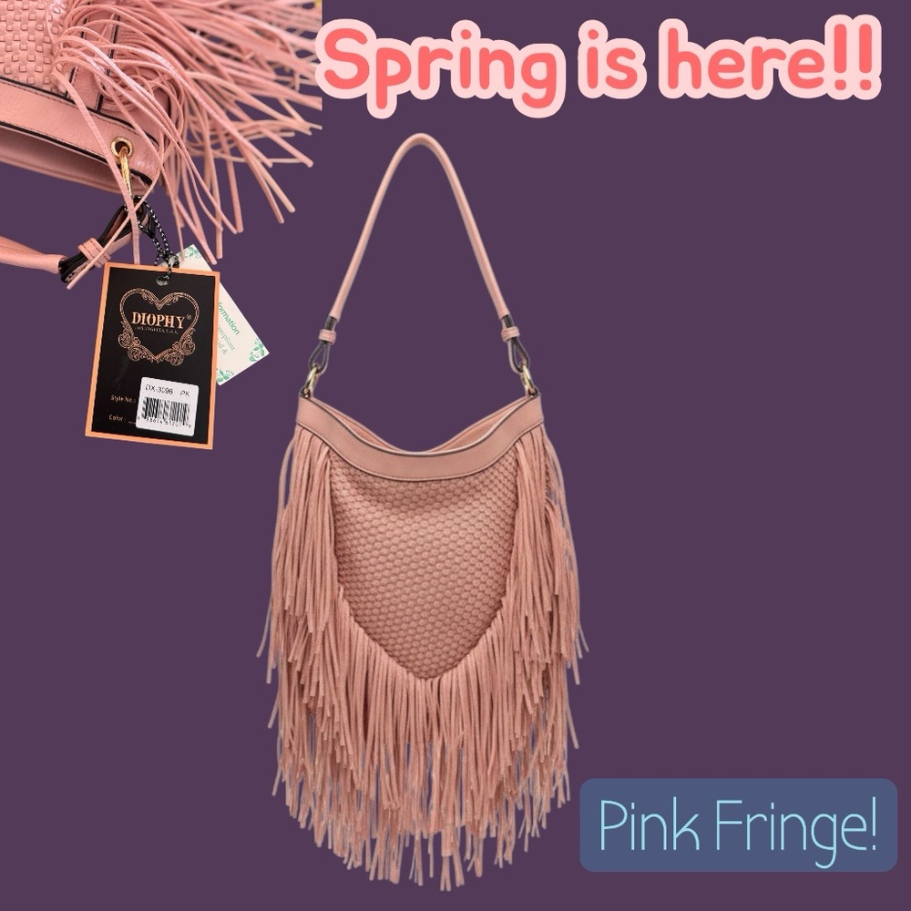 Pink Fringe Shoulder Bag #27